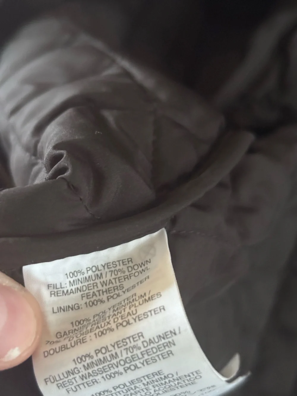 J Crew Womens Down Quilted Field Goose Jacket Barn Mock B0208 Puffer Black
